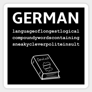 German Has the Longest Words Sticker